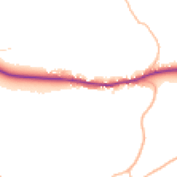 Daytime road noise heatmap for EX14 9JP