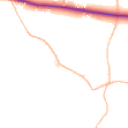 Daytime road noise heatmap for EX14 9RZ