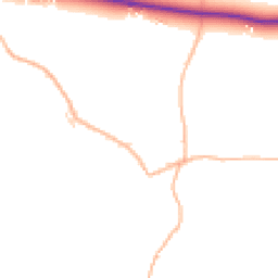 Daytime road noise heatmap for EX14 9SX