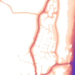 Daytime road noise heatmap for EX15 1AZ