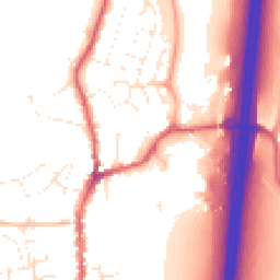 Daytime road noise heatmap for EX15 1BE