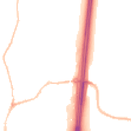 Night-time road noise heatmap for EX15 1BW