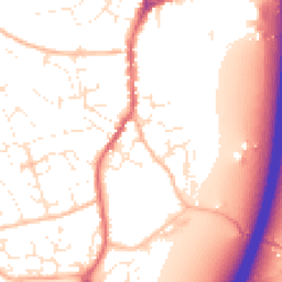 Daytime road noise heatmap for EX15 1DN