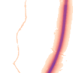 Night-time road noise heatmap for EX15 1DP
