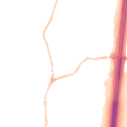Night-time road noise heatmap for EX15 1TG