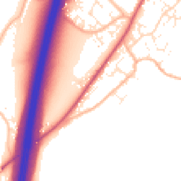 Daytime road noise heatmap for EX15 2RX