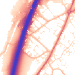 Daytime road noise heatmap for EX15 2RY