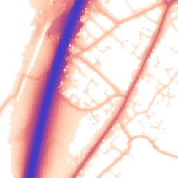 Daytime road noise heatmap for EX15 2SJ