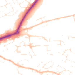 Daytime road noise heatmap for EX16 4AB