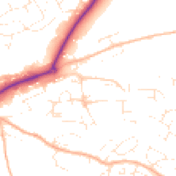 Daytime road noise heatmap for EX16 4AE