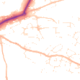 Daytime road noise heatmap for EX16 4AG