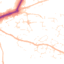 Daytime road noise heatmap for EX16 4AJ