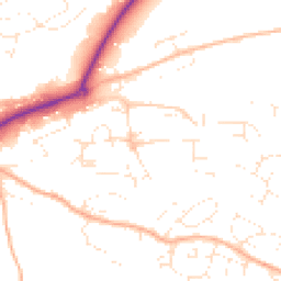 Daytime road noise heatmap for EX16 4AN