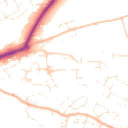 Daytime road noise heatmap for EX16 4AY