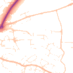 Daytime road noise heatmap for EX16 4BA