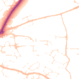 Daytime road noise heatmap for EX16 4BB
