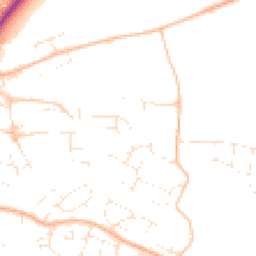 Daytime road noise heatmap for EX16 4BE