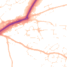 Daytime road noise heatmap for EX16 4BG