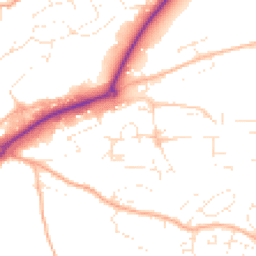 Daytime road noise heatmap for EX16 4BQ