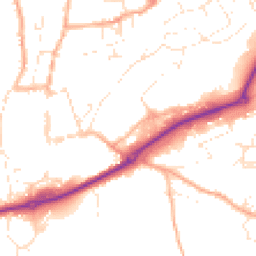 Daytime road noise heatmap for EX16 4BY