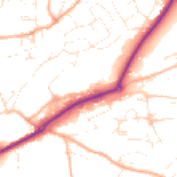 Daytime road noise heatmap for EX16 4DB