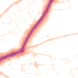 Daytime road noise heatmap for EX16 4DE