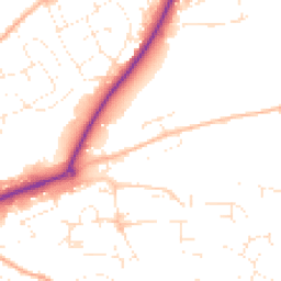 Daytime road noise heatmap for EX16 4DJ