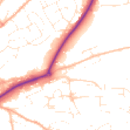 Daytime road noise heatmap for EX16 4DQ