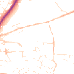 Daytime road noise heatmap for EX16 4DW