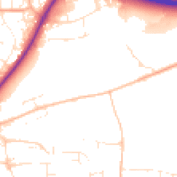 Daytime road noise heatmap for EX16 4DY