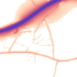 Daytime road noise heatmap for EX16 4FQ