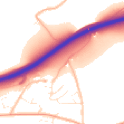 Daytime road noise heatmap for EX16 4FW
