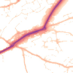 Daytime road noise heatmap for EX16 4HJ