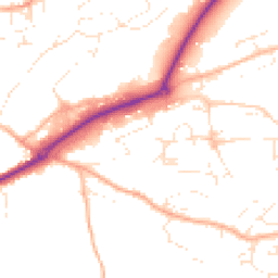 Daytime road noise heatmap for EX16 4HW