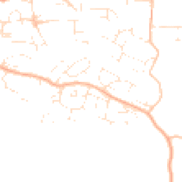 Daytime road noise heatmap for EX16 4JN
