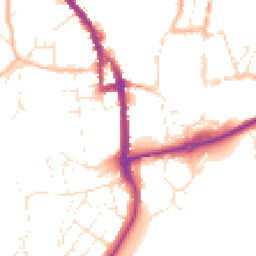 Daytime road noise heatmap for EX16 5DH