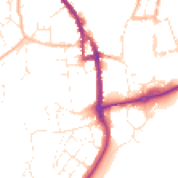 Daytime road noise heatmap for EX16 5DN