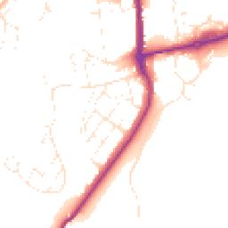 Daytime road noise heatmap for EX16 5ES