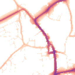 Daytime road noise heatmap for EX16 5JS