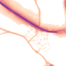 Daytime road noise heatmap for EX16 5QE