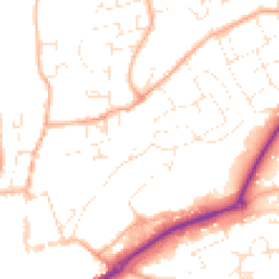 Daytime road noise heatmap for EX16 6DB