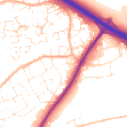 Daytime road noise heatmap for EX16 6EZ
