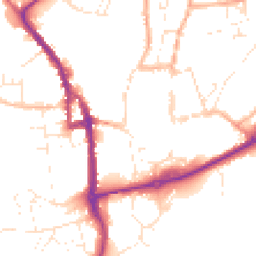 Daytime road noise heatmap for EX16 6PD