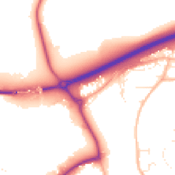 Daytime road noise heatmap for EX16 6RY