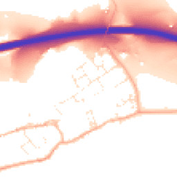 Daytime road noise heatmap for EX16 7BS