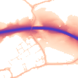 Daytime road noise heatmap for EX16 7BU