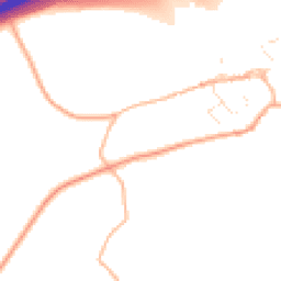 Daytime road noise heatmap for EX16 7FP