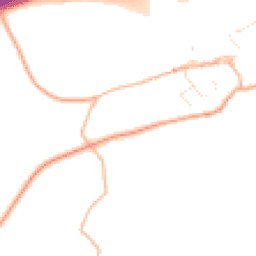 Daytime road noise heatmap for EX16 7FQ