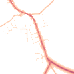 Daytime road noise heatmap for EX16 8AL