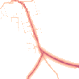 Daytime road noise heatmap for EX16 8AN
